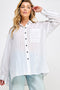 BLACK & WHITE RELAXED STRIPE SHIRT